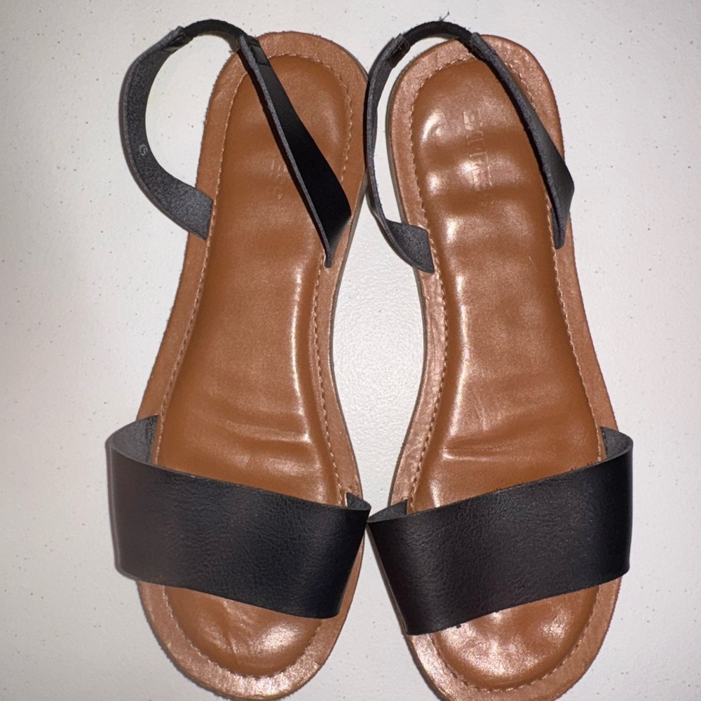 Express Black and Tan Women's Sandals